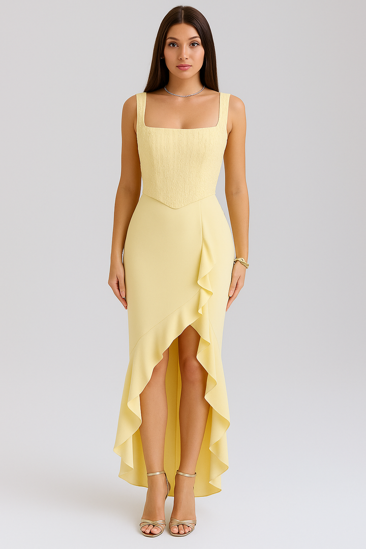 CAMY | ELEGANT DRESS WITH RUFFLE
