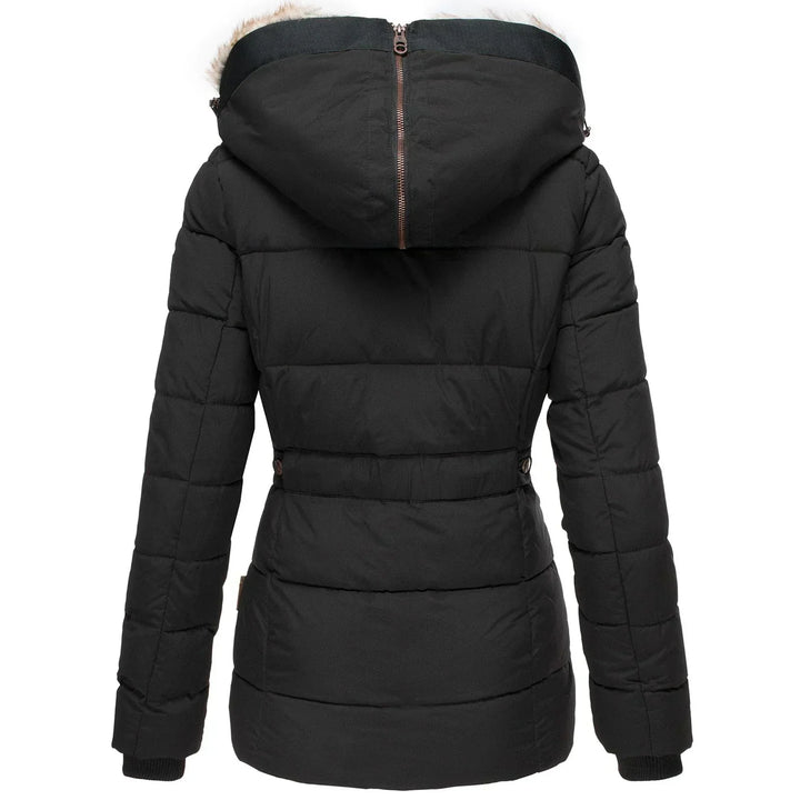 THRINA | WARM WINTER COAT WITH FAUX FUR LINING