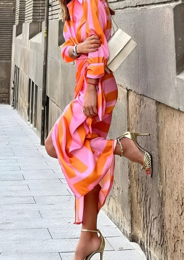 KAYA | ELEGANT COLOURFUL DRESS WITH PRINT