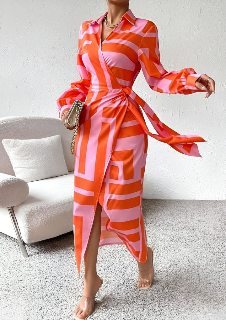 KAYA | ELEGANT COLOURFUL DRESS WITH PRINT