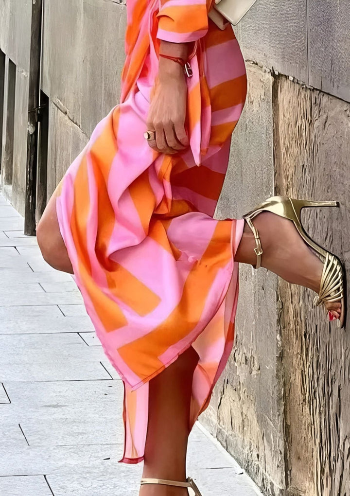 KAYA | ELEGANT COLOURFUL DRESS WITH PRINT