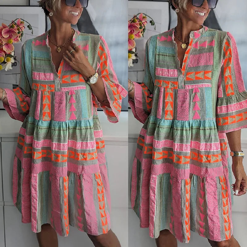 VIANNA | ELEGANT SPRING MIDI DRESS