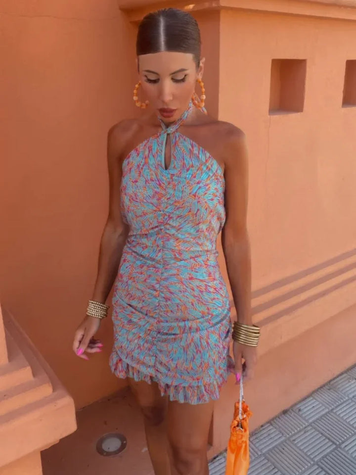 KYRLYNN | PRINTED SLEEVELESS DRESS