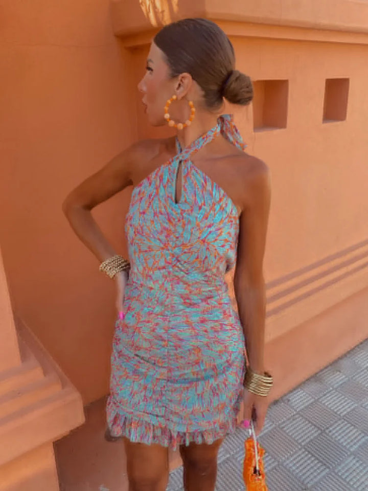 KYRLYNN | PRINTED SLEEVELESS DRESS