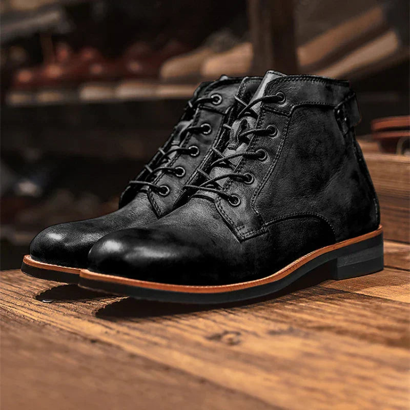 CALDON | MEN’S HIGH TOP LEATHER BOOTS