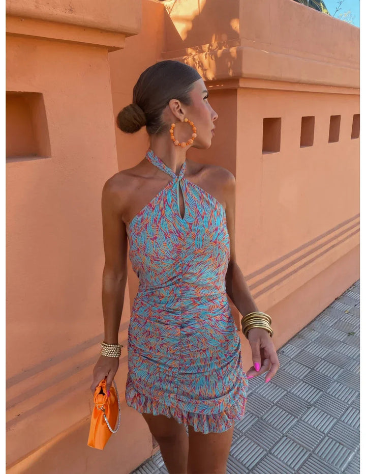 KYRLYNN | PRINTED SLEEVELESS DRESS