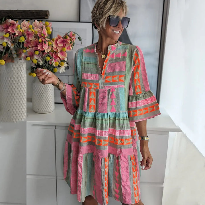 VIANNA | ELEGANT SPRING MIDI DRESS
