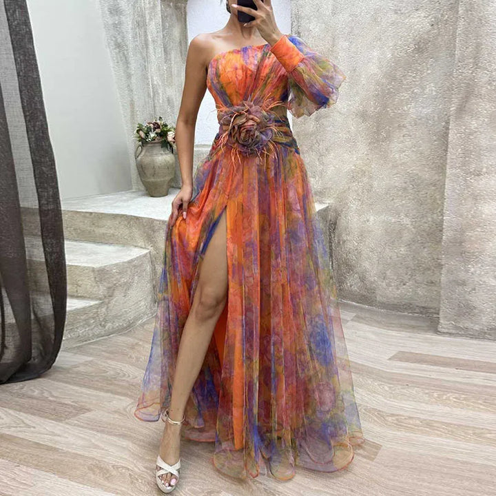ELEIRA | FLOWY MULTICOLOUR DRESS
