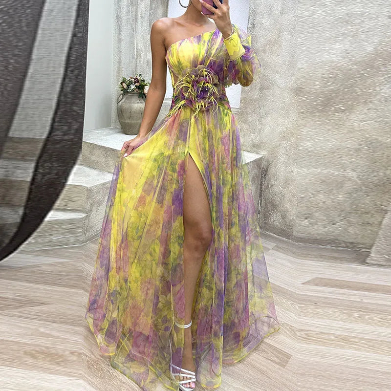 ELEIRA | FLOWY MULTICOLOUR DRESS