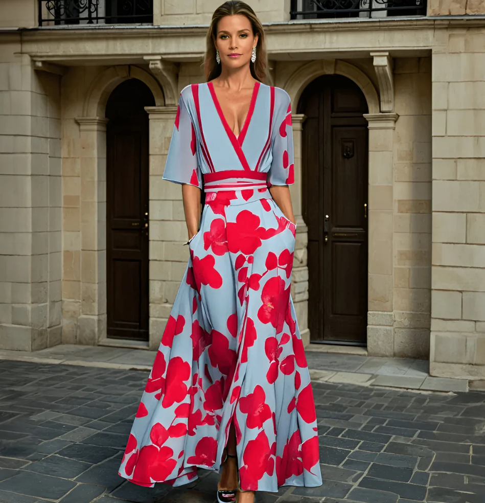 ROISIN | ELEGANT DRESS WITH FLORAL PATTERN
