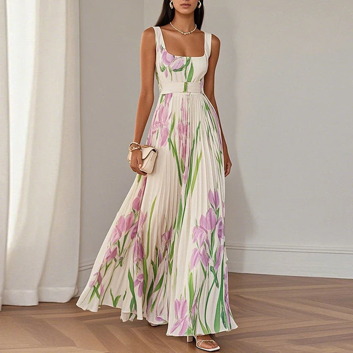 CAYLA | ELEGANT FLORAL MAXI DRESS