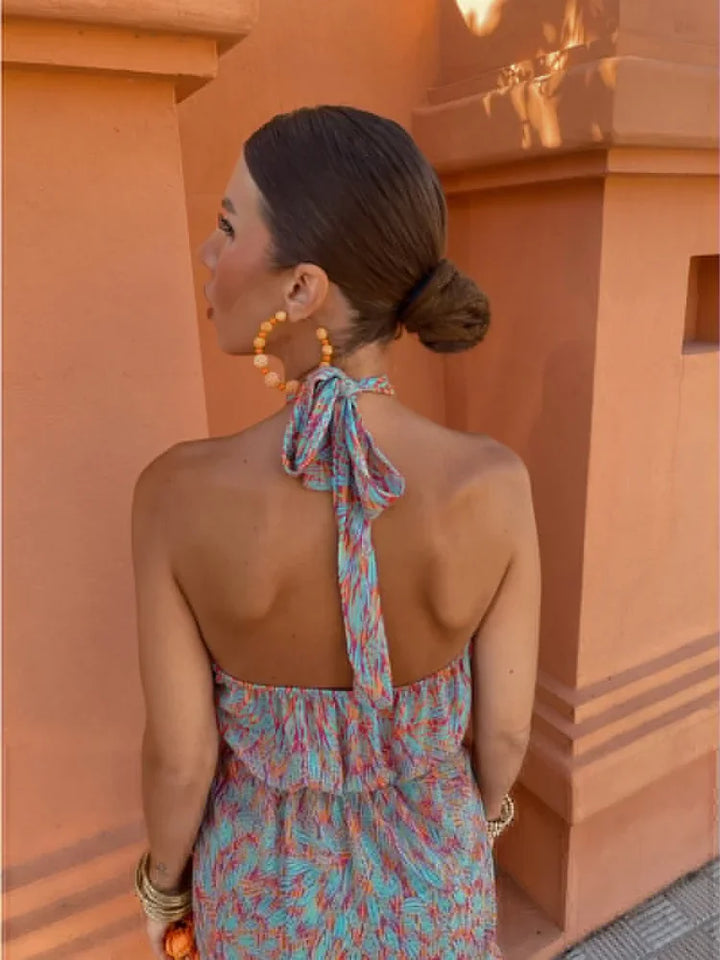 KYRLYNN | PRINTED SLEEVELESS DRESS