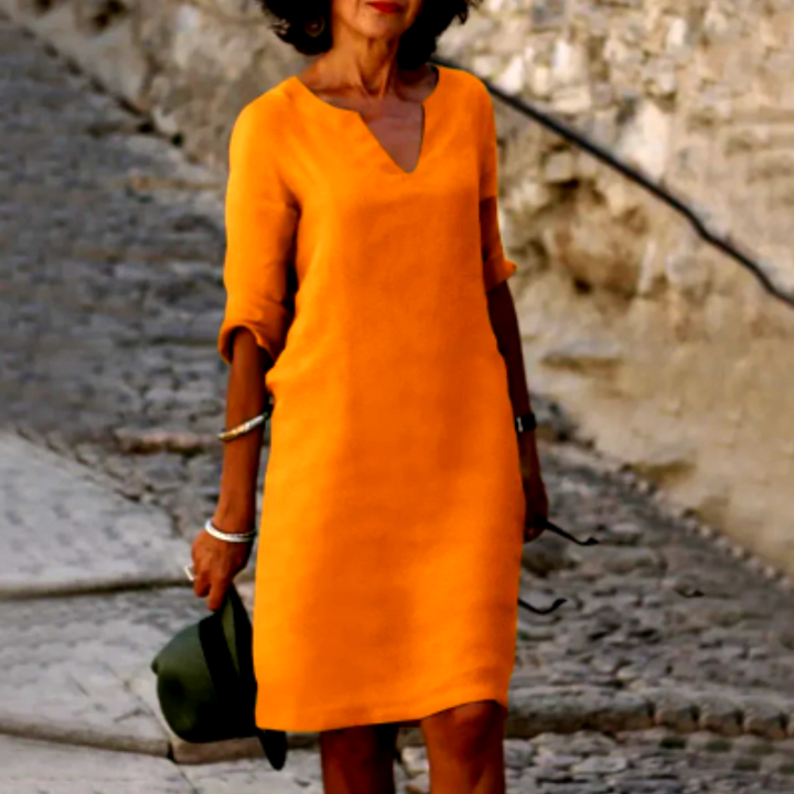 DARYA | ELEGANT DRESS WITH V-NECK