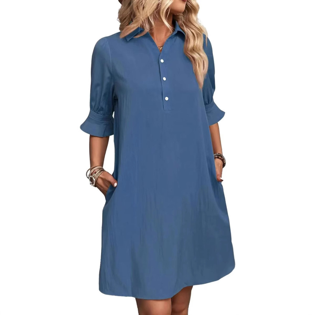 FRANCESCA | CASUAL BUTTON DOWN DRESS