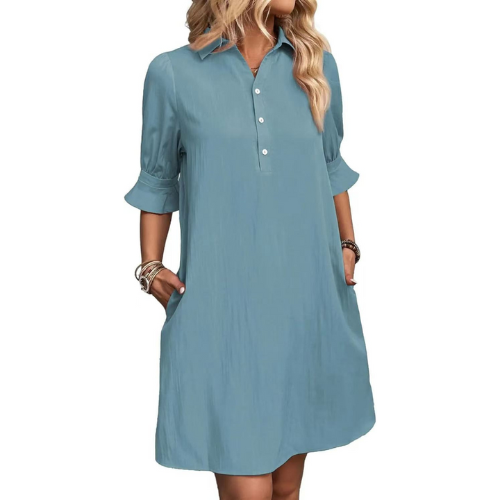 FRANCESCA | CASUAL BUTTON DOWN DRESS
