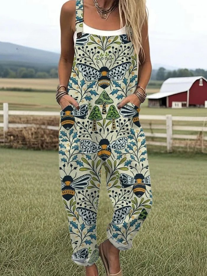 CAROLA | WOMEN'S DUNGAREES WITH PLAYFUL PRINT