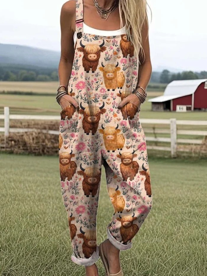 CAROLA | WOMEN'S DUNGAREES WITH PLAYFUL PRINT