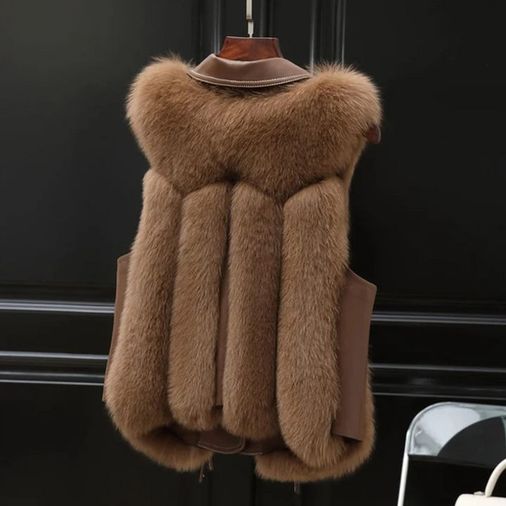 KAYLEIGH | FAUX FUR LEATHER VEST