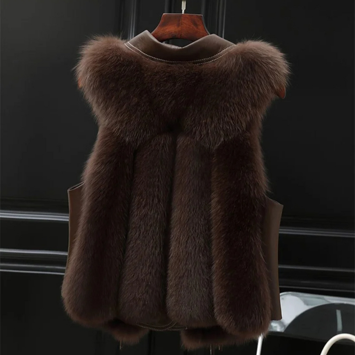 KAYLEIGH | FAUX FUR LEATHER VEST