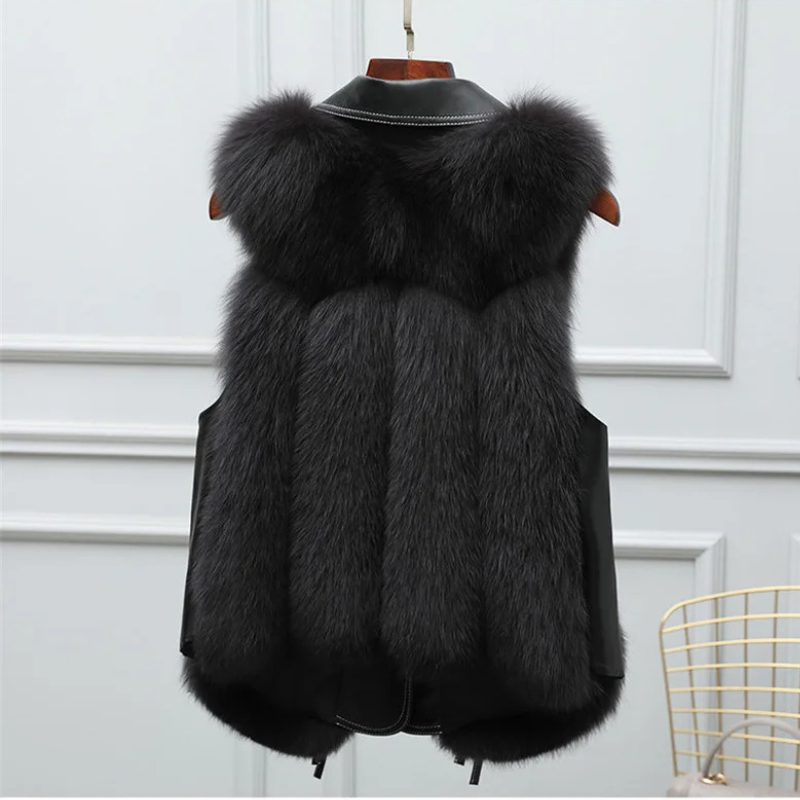 KAYLEIGH | FAUX FUR LEATHER VEST