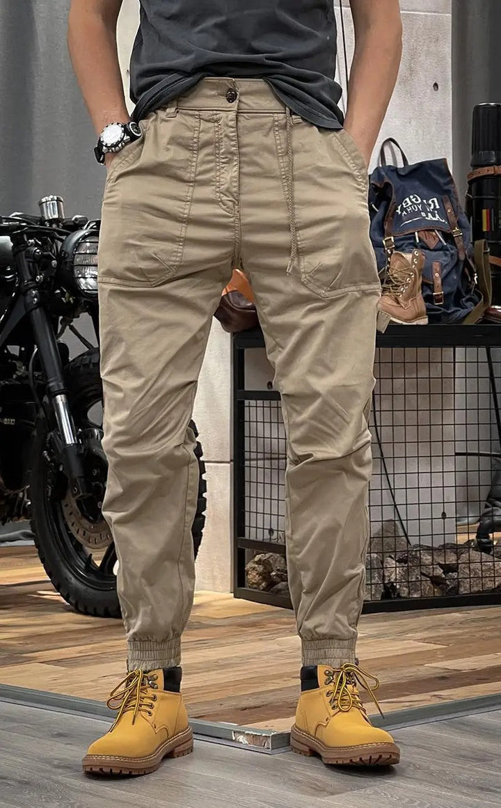 FERGUS | STRETCH CARGO TROUSERS WITH SPANDEX