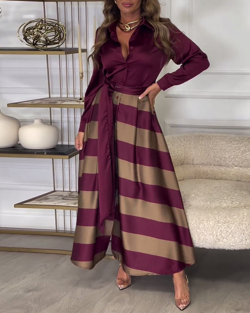 SALOME | STRIPED ELEGANT DRESS