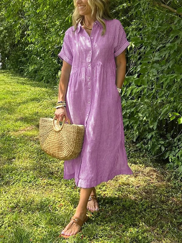 KIANA | ELEGANT STRIPED DRESS