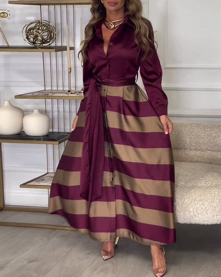 SALOME | STRIPED ELEGANT DRESS