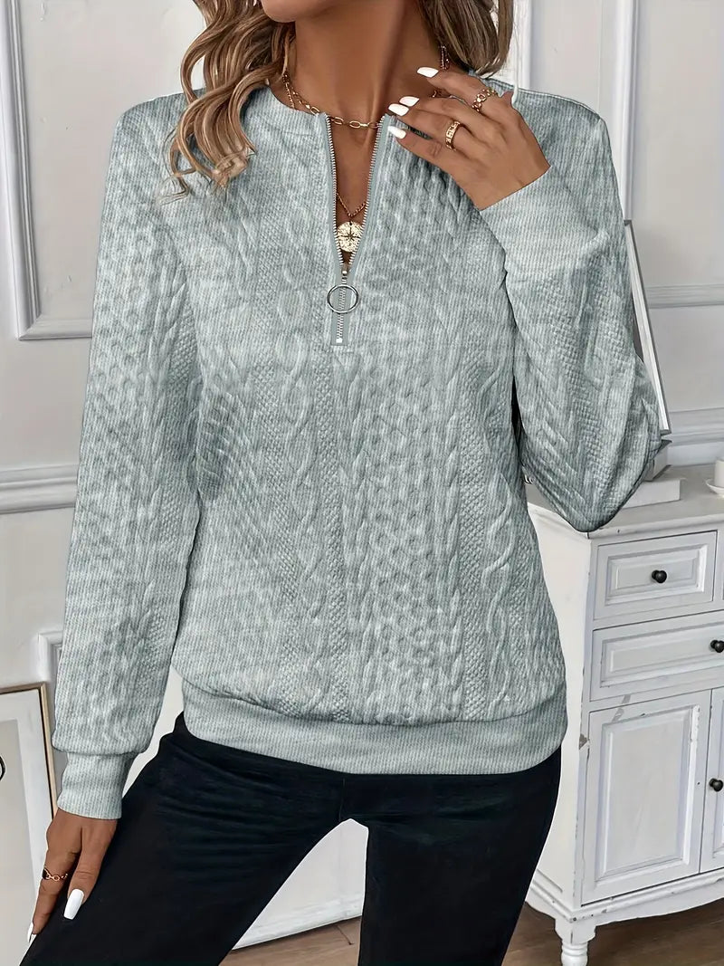 BELINDA | ELEGANT SWEATER WITH ZIPPER