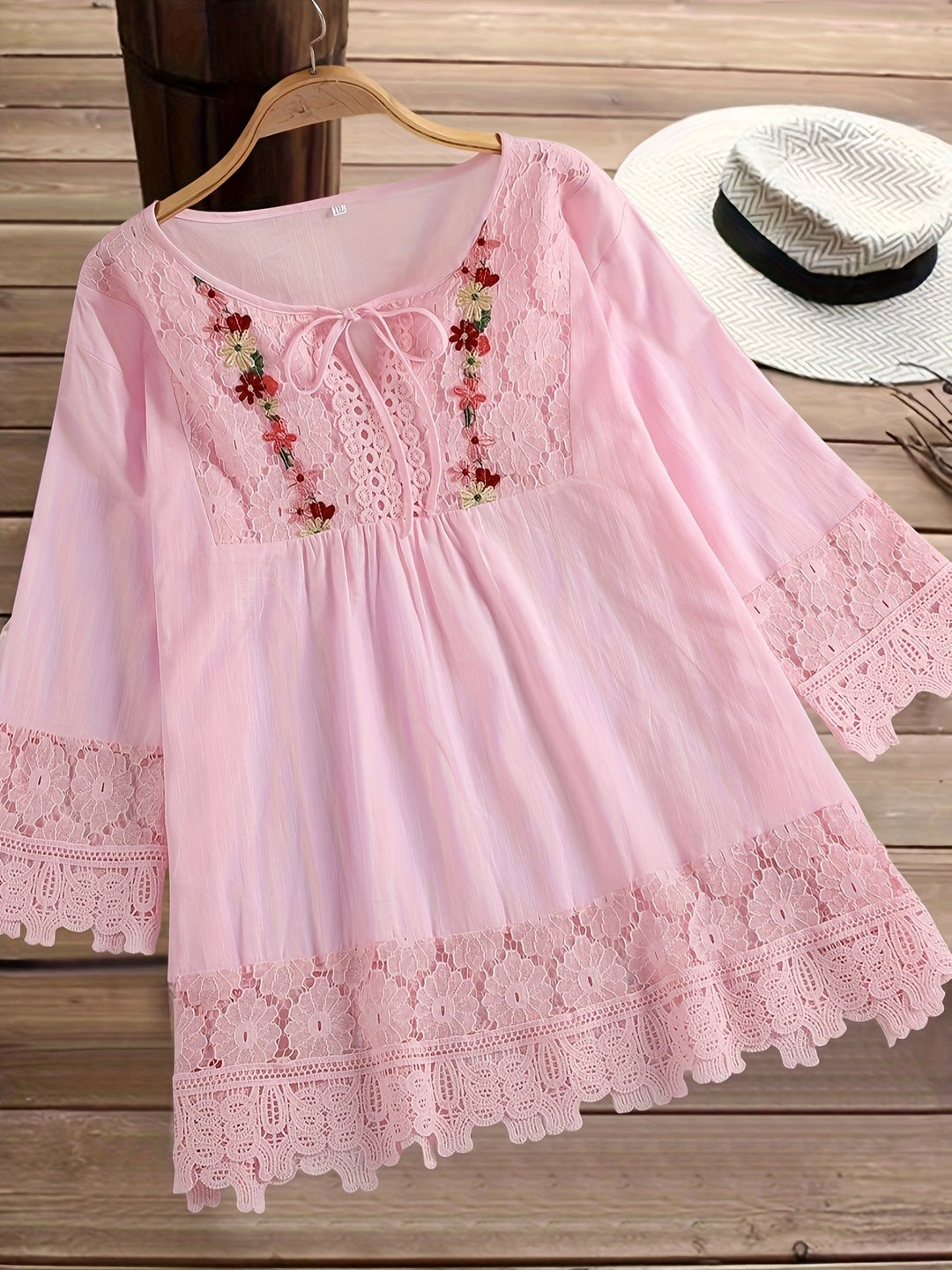 BECKY | ELEGANT PATCHWORK BLOUSE