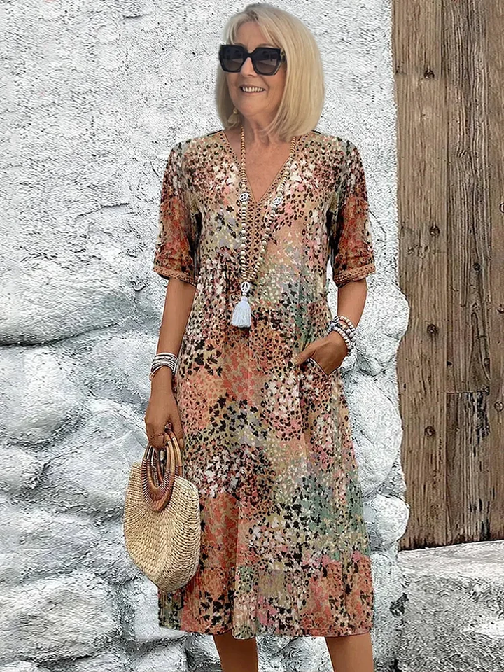 CAOIMHE | VIBRANT MID-LENGTH DRESS