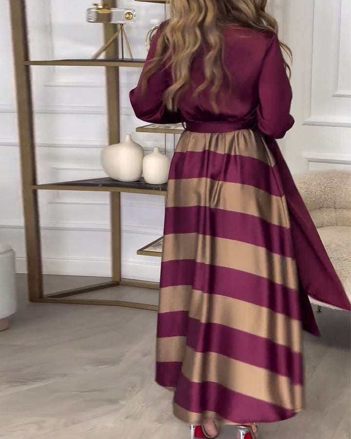 SALOME | STRIPED ELEGANT DRESS
