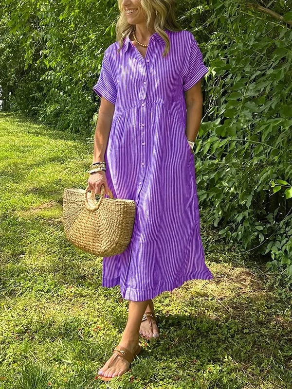KIANA | ELEGANT STRIPED DRESS