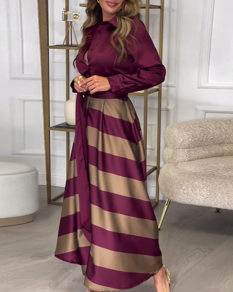 SALOME | STRIPED ELEGANT DRESS