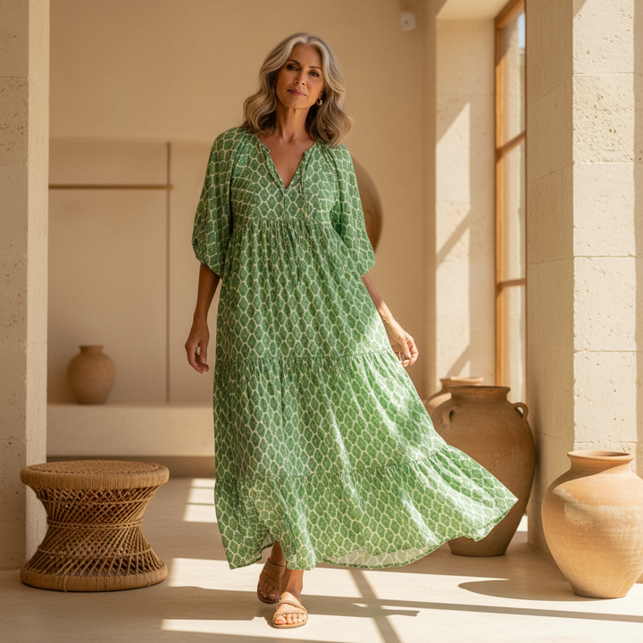 MINDY | ELEGANT FLOWY SPRING DRESS