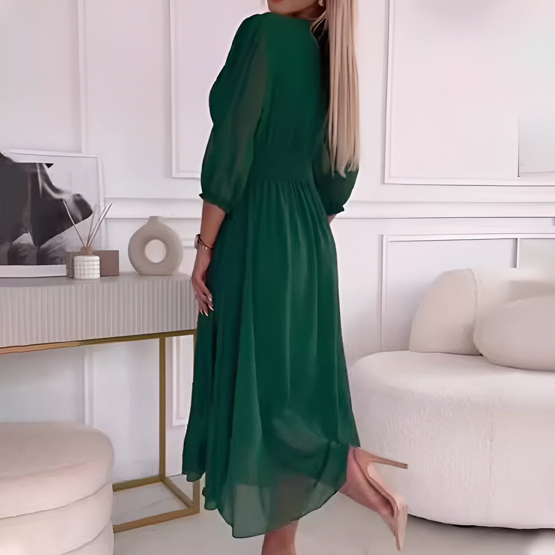 BEATRIZE | LIGHT & ELEGANT SILKY CHIFFON DRESS