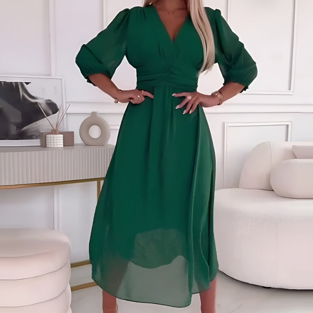 BEATRIZE | LIGHT & ELEGANT SILKY CHIFFON DRESS