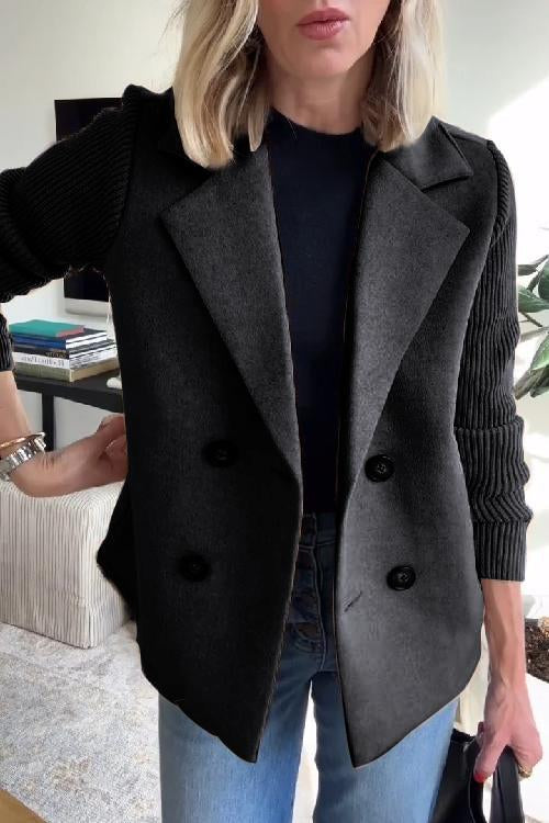 MIRANNE | ELEGANT KNIT-SLEEVE BLAZER