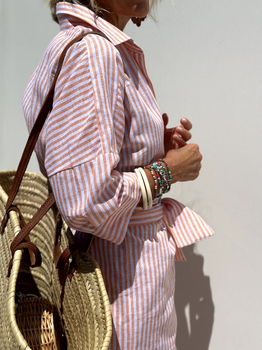 OLEYA | CLASSIC STRIPED SHIRT DRESS