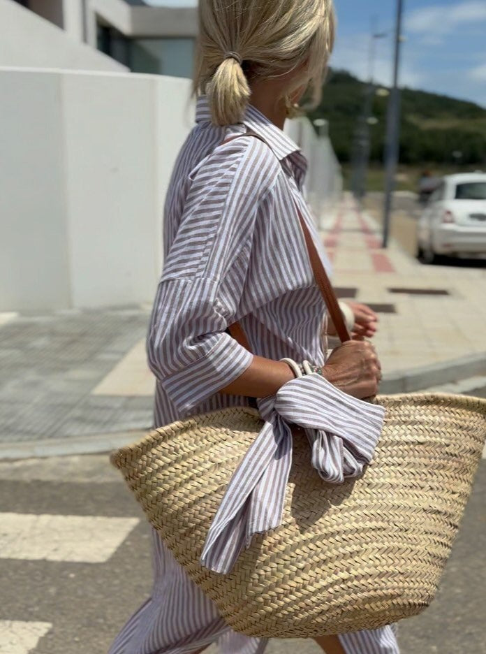 OLEYA | CLASSIC STRIPED SHIRT DRESS