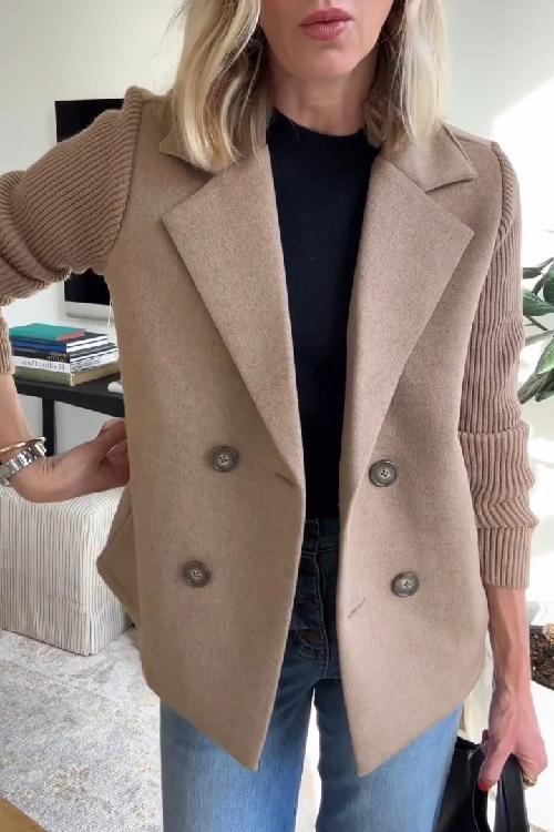 MIRANNE | ELEGANT KNIT-SLEEVE BLAZER