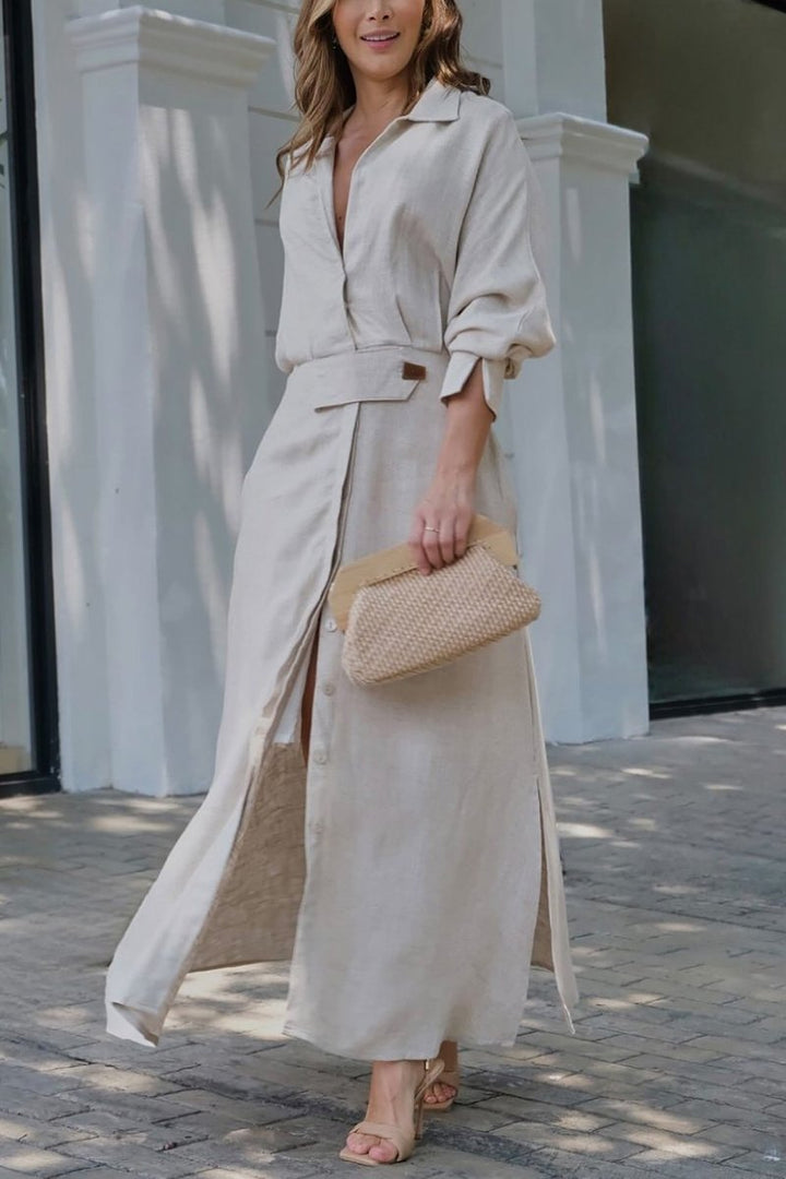 CASSIE | ELEGANT MAXI DRESS WITH V-NECK