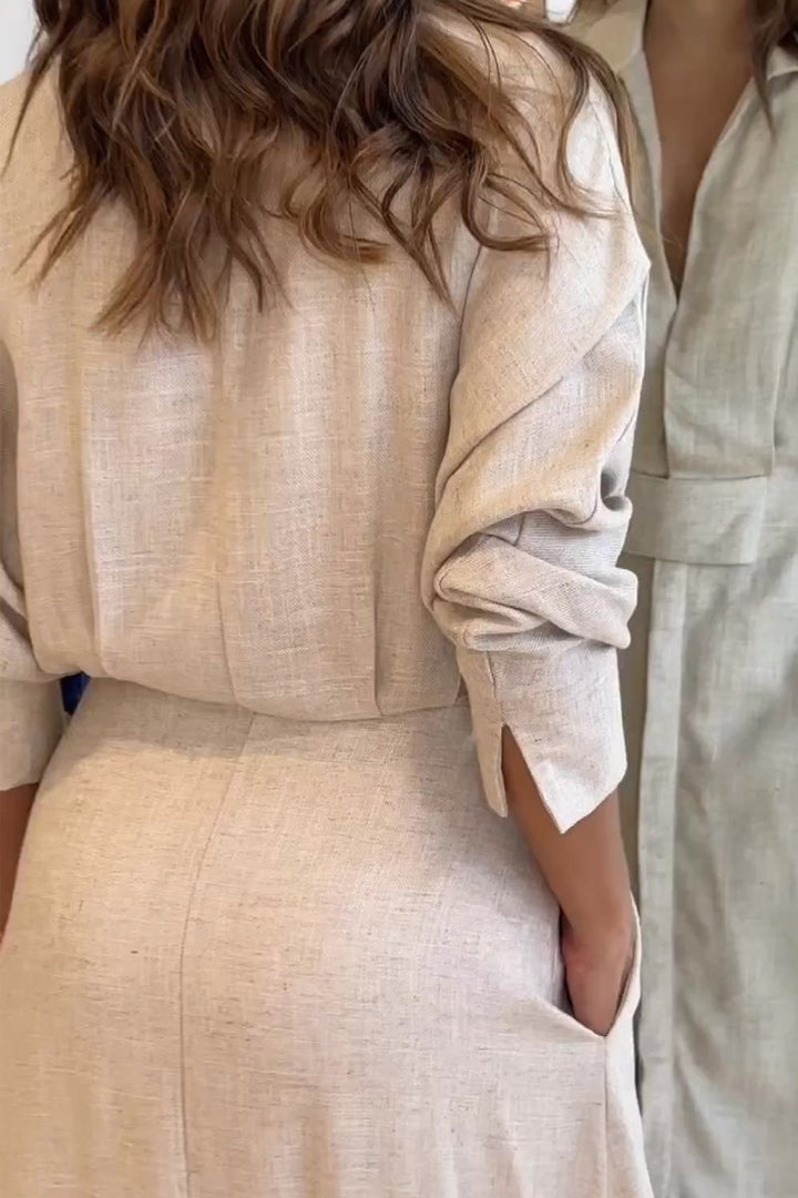 CASSIE | ELEGANT MAXI DRESS WITH V-NECK