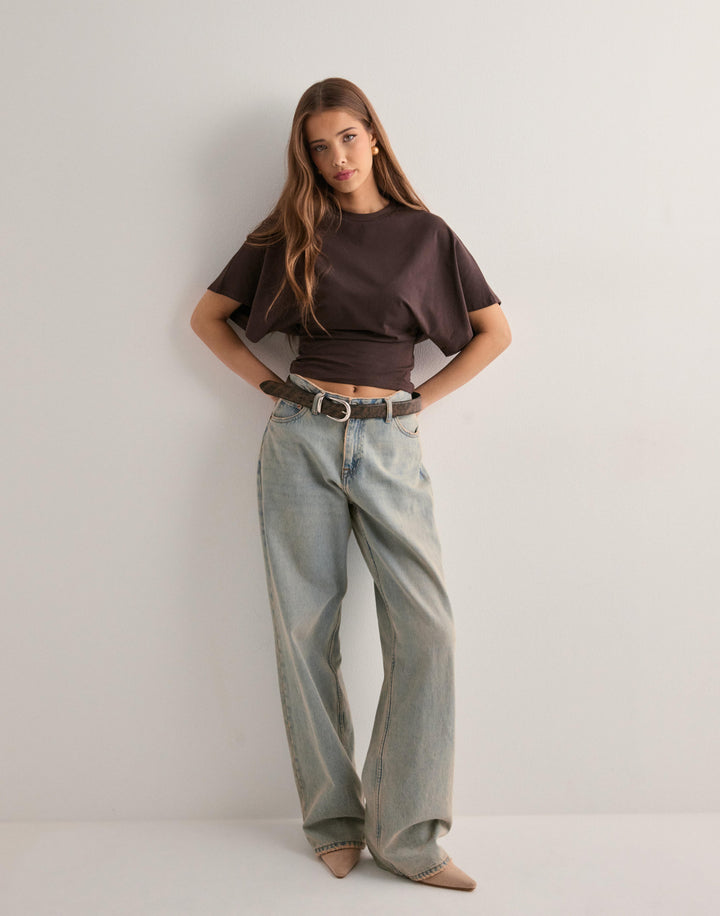 ZARALINA | T-SHIRT WITH LOOSE SLEEVES