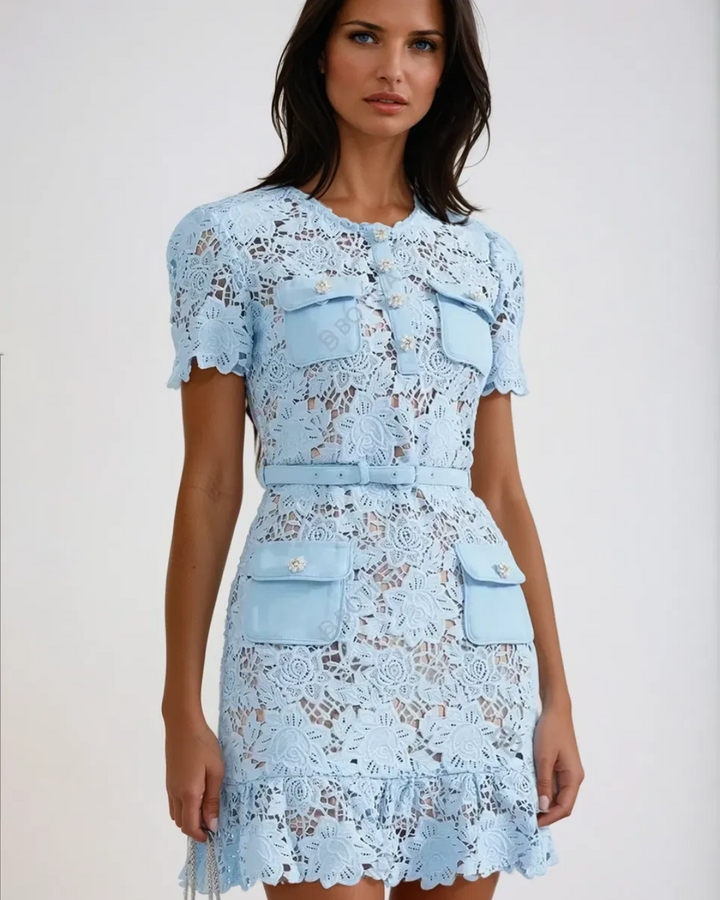 PENELOPE | ELEGANT LACE DRESS WITH POCKETS